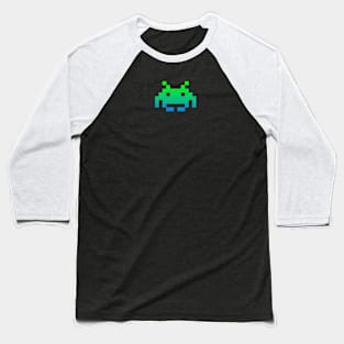 Pixel Invader Threads Baseball T-Shirt